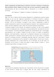 Analisi, acquisizione ed elaborazione di elementi territoriali, finalizzati al censimento delle fontanelle. Augusta, SR