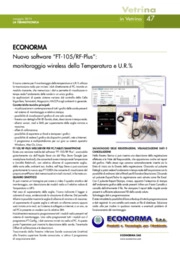 ECONORMA. Nuovo software “FT-105/RF-Plus”: monitoraggio wireless della Temperatura e U.R.%