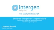 Efficienza Energetica e Cogenerazione dallo studio di fattibilità alle performance d
