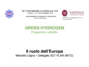 Idrogeno verde: Il ruolo dell