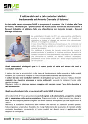 Il settore dei cavi e dei conduttori elettrici: tre domande ad Antonio Gensale di Italcond
