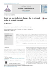 Local bed morphological changes due to oriented groins in straight channels