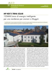 MP NEXT E TRINA SOLAR. 125MW/anno di energia intelligente per una residenza per anziani a Muggiò