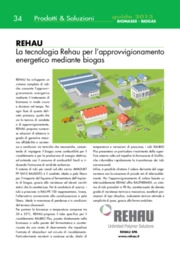 Rehau. La tecnologia Rehau per l’approvvigionamento energetico mediante biogas