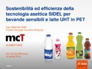 Sostenibilità ed efficienza della tecnologia asettica SIDEL per bevande sensibili e latte UHT in PET 