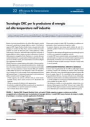 Tecnologia ORC per la produzione di energia ad alta temperatura nell