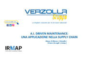 A.I. driven maintenance: una applicazione nella supply chain