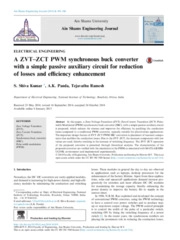 A ZVT–ZCT PWM synchronous buck converter with a simple passive auxiliary circuit for reduction of losses