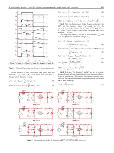 A ZVT–ZCT PWM synchronous buck converter with a simple passive