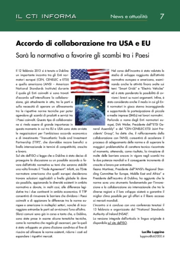 Accordo di collaborazione tra USA e EU: sarà la normativa