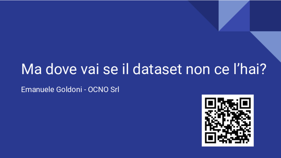 AI in azienda: ma dove vai se il dataset non ce l'hai?