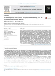 An investigation into failure analysis of interfering part of a steam turbine journal bearing