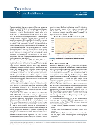 Analisi del meccanismo di rilascio dei titoli di Efficienza Energetica