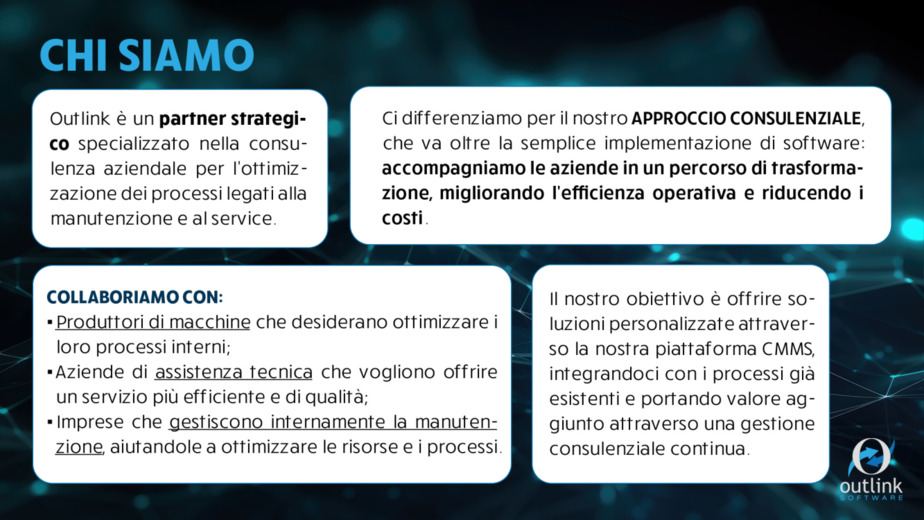 Analisi, ottimizzazione dei processi manutentivi e gestione del service