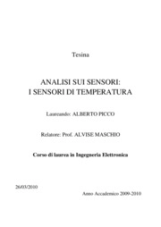Analisi sui sensori: i sensori di temperatura
