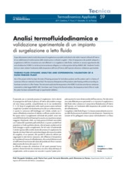 Analisi termofluidodinamica e validazione sperimentale di un impianto di surgelazione a letto fluido