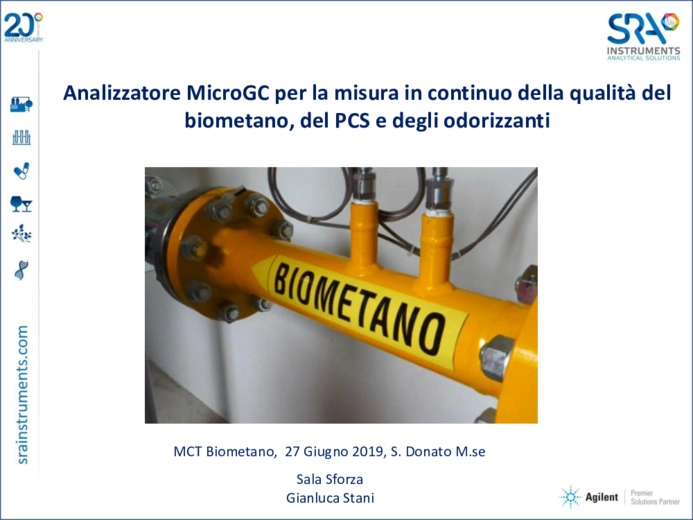 Analizzatore MicroGC per la misura in continuo della qualit del biometano, del PCS e degli odorizzanti