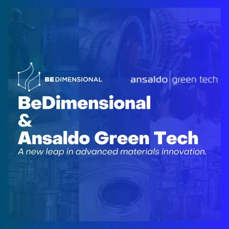 Ansaldo Green Tech e BeDimensional: accordo di fornitura di materiali 2D per la produzione di idrogeno