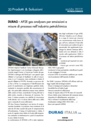 AP2E gas analysers per emsissioni e misure di processo nell?industria petrolchimica