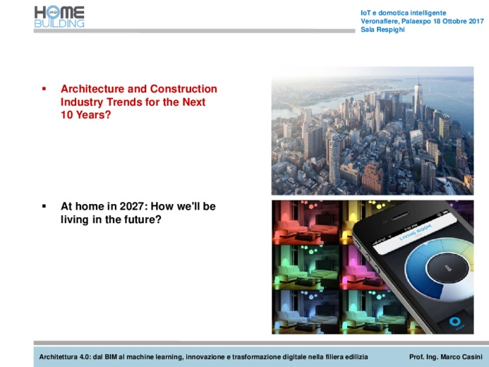Architettura 4.0: dal BIM al machine learning, innovazione e trasformazione digitale nella filiera edilizia