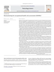 Biomonitoring for occupational health risk assessment