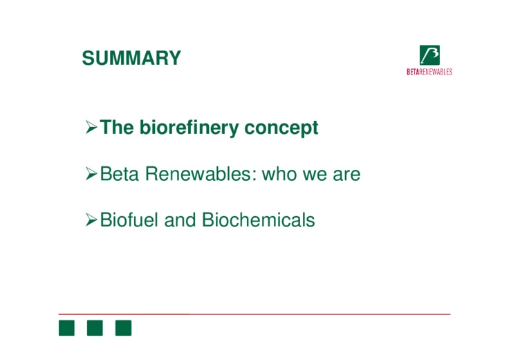 Bioraffineria a partire da biomassa: risultati conseguiti e prospettive per il futuro