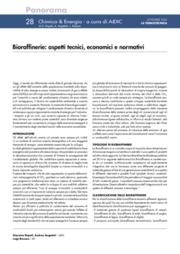 Bioraffinerie: aspetti tecnici, economici e normativi
