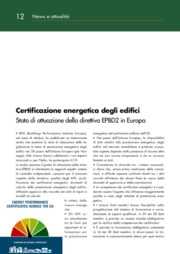 Certificazione energetica degli edifici - Stato di attuazione della direttiva EPBD2 in Europa