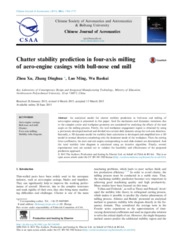 Chatter stability prediction in four-axis milling of aero-engine casings with bull-nose end mill