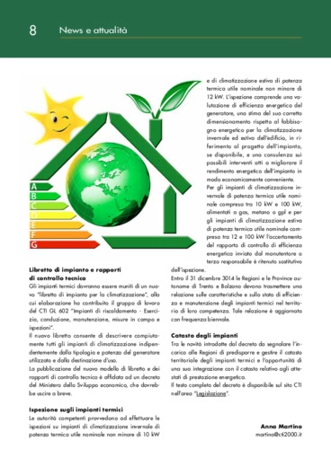 Climatizzazione estiva e invernale: il nuovo D.P.R. n. 74 del 16/04/2013 in vigore dal 12 luglio