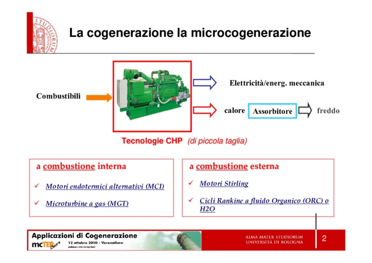 Cogenerazione, microcogenerazione e problema delle emissioni in atmosfera