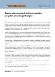 Cogenerazione domani: transizione energetica, prospettive e benefici per le imprese