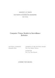 Computer vision models in surveillance robotics