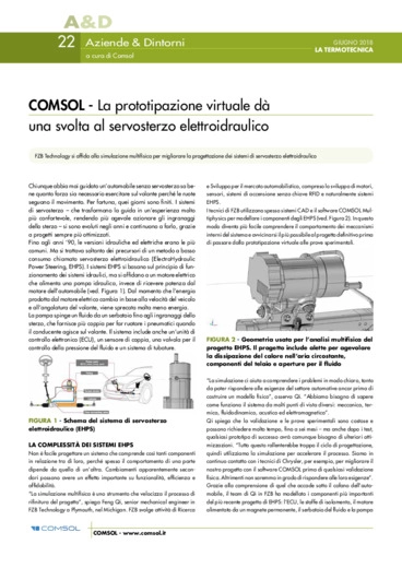 COMSOL: la prototipazione virtuale d una svolta al servosterzo elettroidraulico
