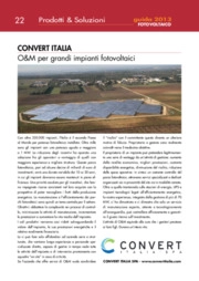 Convert Italia. O&M per grandi impianti fotovoltaici