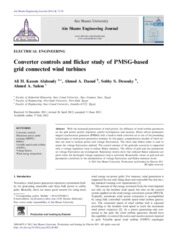Converter controls and flicker study of PMSG-based grid connected wind turbines