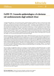 CoViD-19. L'azzardo epidemiologico e le devianze nel condizionamento degli ambienti chiusi