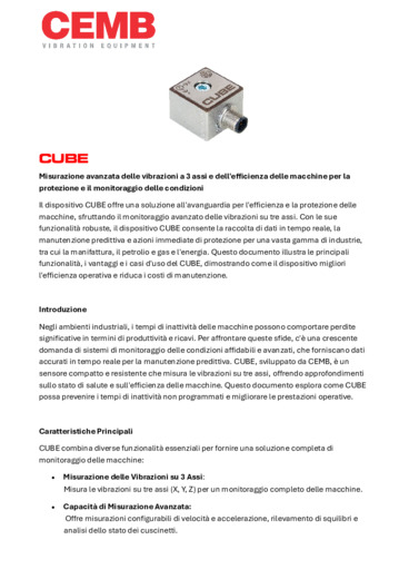 CUBE CEMB - Il sensore diventa intelligente