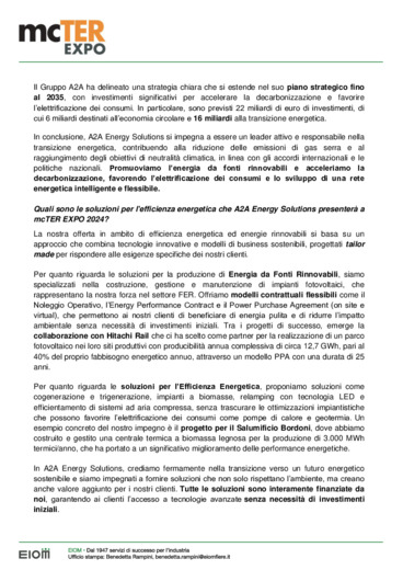 Dalle soluzioni per la produzione di energia da fonti rinnovabili alle soluzioni tailor-made: tre domande a Diego Garrone di A2A Energy Solutions