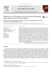 Differences in the risk profiles and risk perception of flammable liquid hazards in San Luis Potosi, Mexico