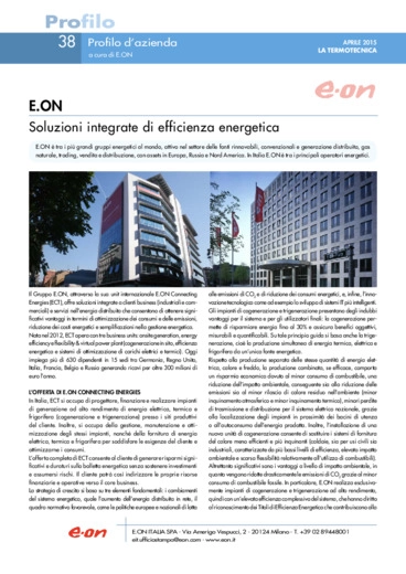 E.ON. Soluzioni integrate di efficienza energetica