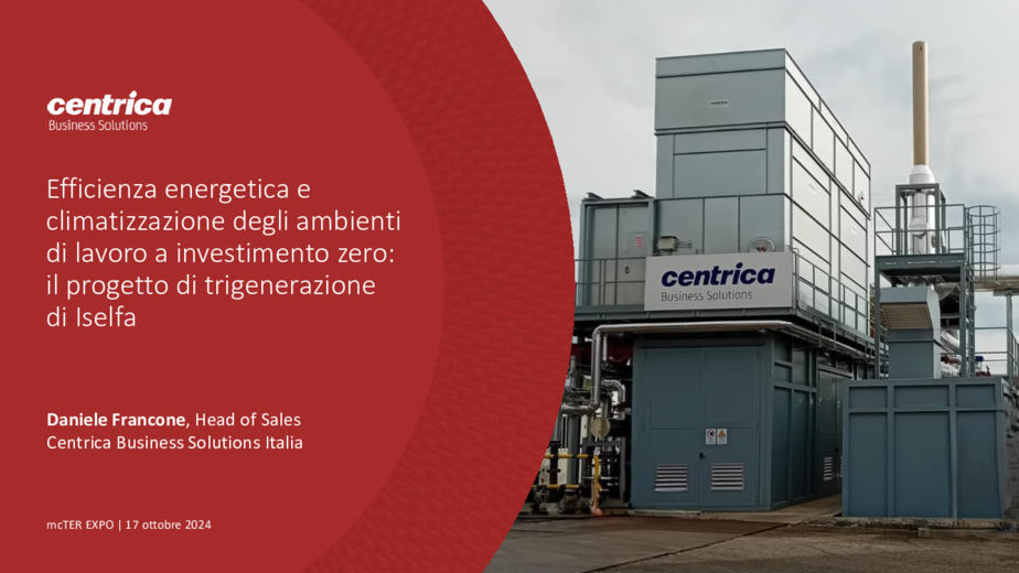 Efficienza energetica e climatizzazione degli ambienti di lavoro a investimento zero: il progetto di trigenerazione di Iselfa