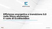 Efficienza energetica e transizione 5.0 nella filiera alimentare: Il ruolo di EcoBlackBox