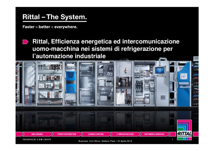 Efficienza energetica ed intercomunicazione uomo-macchina nei sistemi di refrigerazione per lautomazione industriale