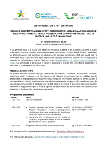 Elettrolizzatori e reti elettriche, la seconda sessione informativa sui bandi