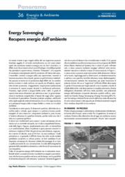 Energy Scavenging. Recupero energia dall'ambiente