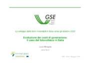 Evoluzione dei costi di generazione: il caso del fotovoltaico in Italia