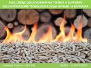 Evoluzione della normativa tecnica a supporto dellinnovazione tecnologica degli impianti a biomassa