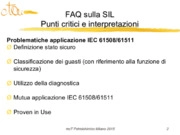 FAQ sulla SIL – Punti critici ed interpretazioni