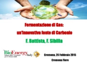 Fermentazione di gas: un’innovativa fonte di carbonio 